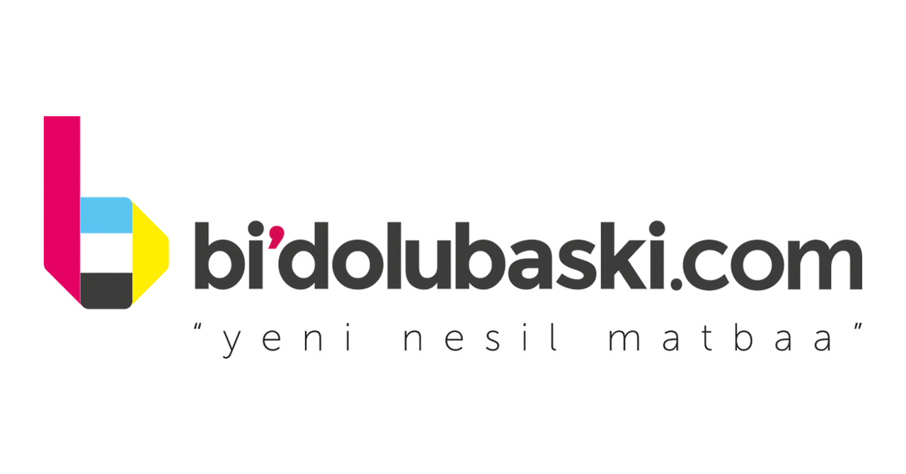 Bidolubaskı adlı online matbaa'nın logosu ve sloganı
