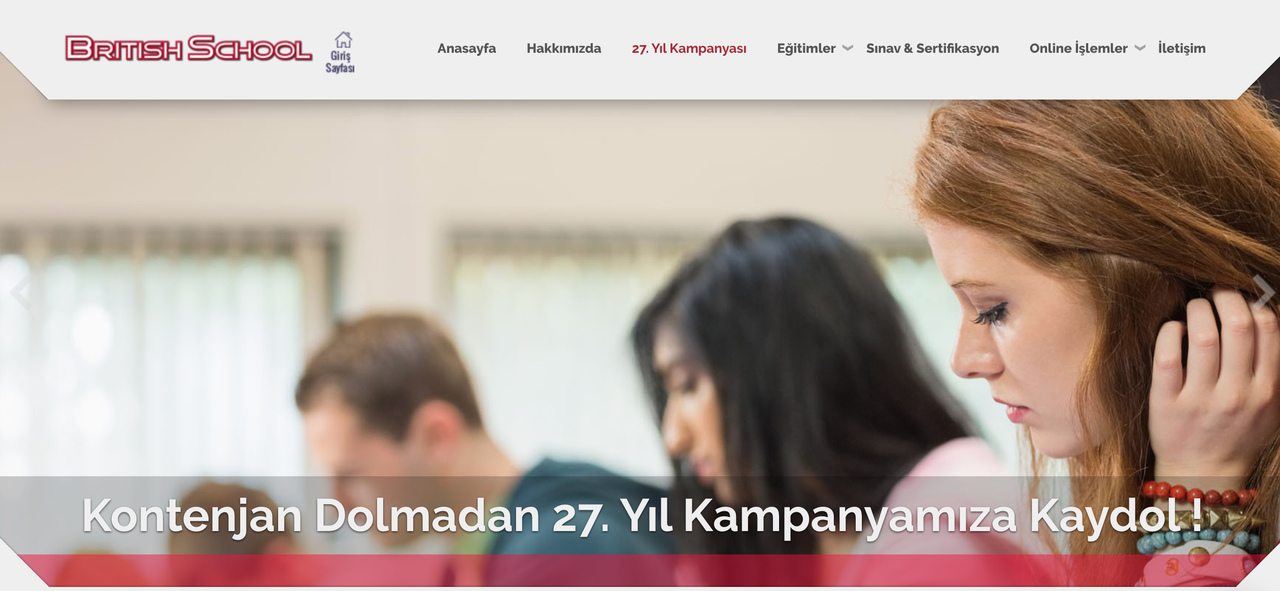 Ankara İngilizce kursları arasında bulunan British School'un öğrencilerden oluşan anasayfa görseli